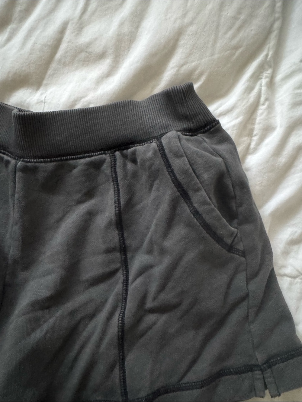 Aerie Go To Stitch Shorts - Gray - Picture 6 of 7
